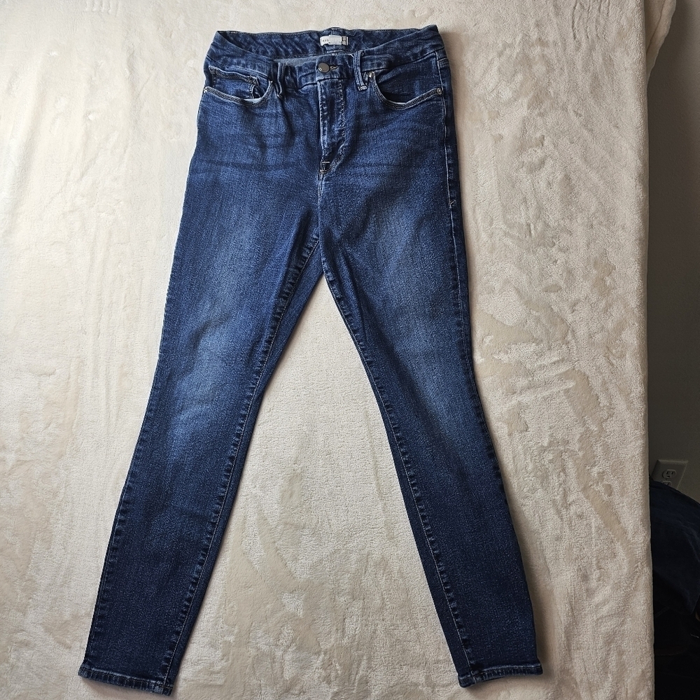 Good American 8 29 Waist Classic Blue Women's Jeans Denim Skinny